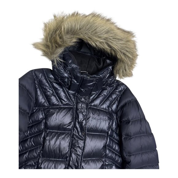 MARMOT 700 Down Fill Winter Designer Puffer Parka Jacket Ski Coat Womens Medium - Picture 7 of 8